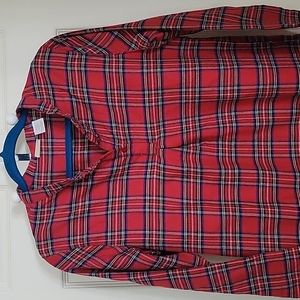 LL Bean Girl's Plaid Flannel Night Gown Size 16